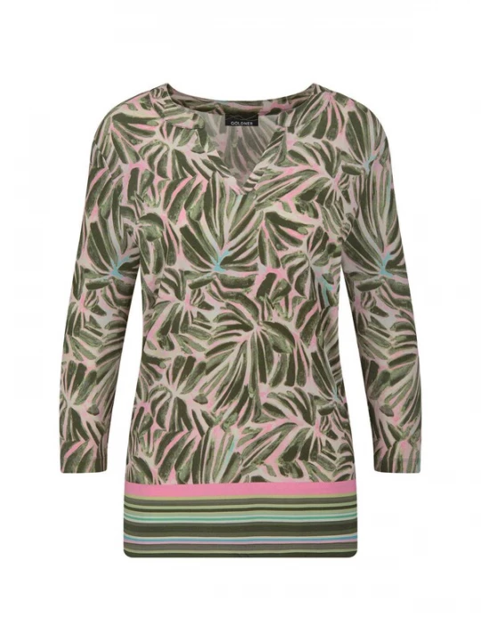 Foto van product Goldner Shirt groen / kaki / oudroze