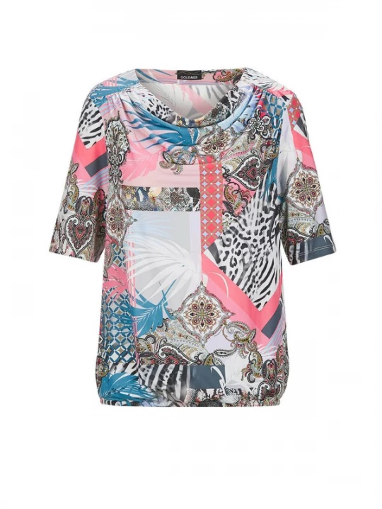 Foto van product Goldner Shirt marine / koraal / zwart / wit