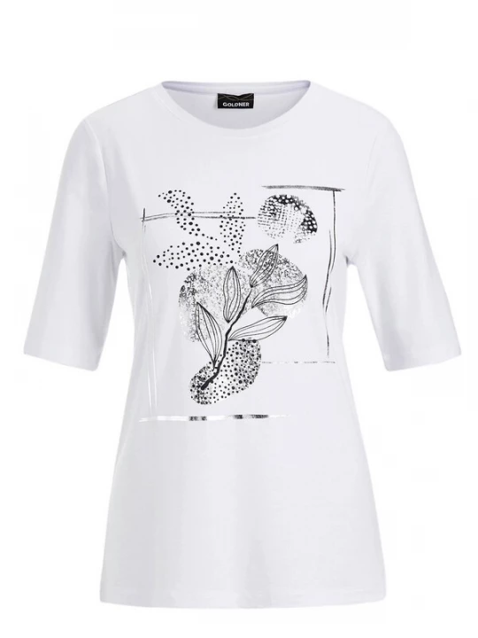 Foto van product Goldner Shirt marine / zilver / wit