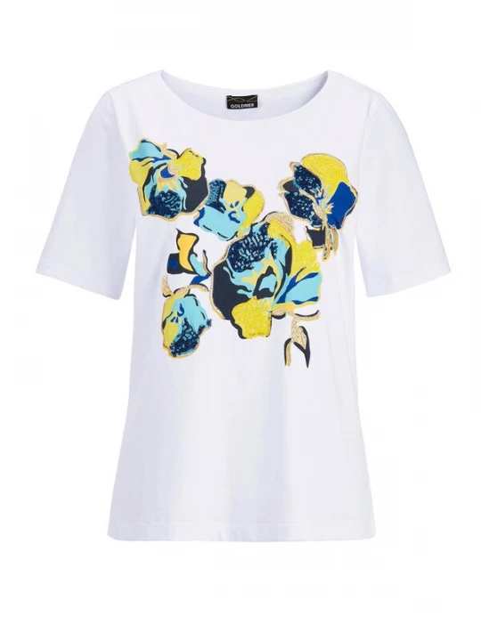 Foto van product Goldner Shirt navy / lichtblauw / donkergeel / offwhite