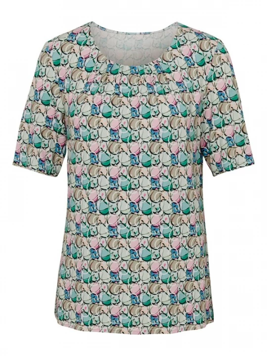 Foto van product Goldner Shirt blauw / mintgroen / rosa