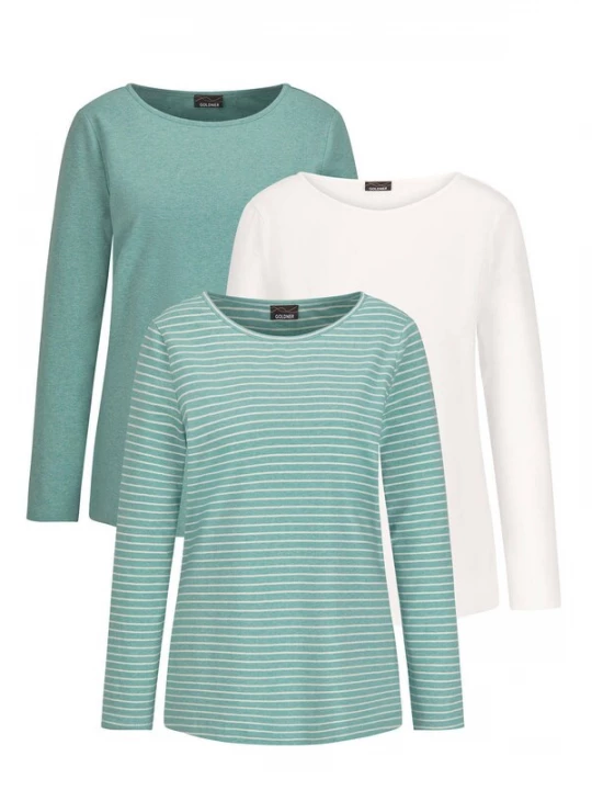 Foto van product Goldner Shirt crème / lichtgroen