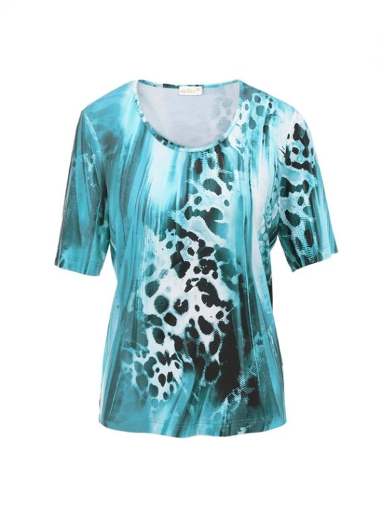 Foto van product Goldner Shirt turquoise / wit
