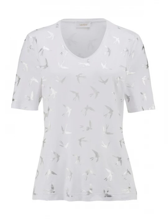 Foto van product Goldner Shirt zilver / wit