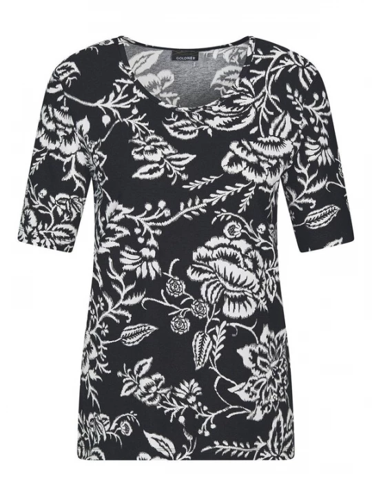 Foto van product Goldner Shirt ecru / zwart