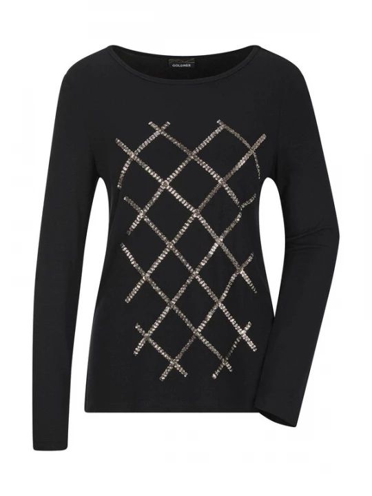 Foto van product Goldner Shirt zwart / zilver