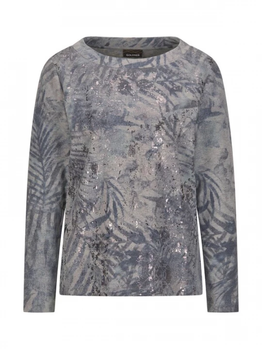 Foto van product Goldner Sweatshirt enziaan / grijs / violetblauw / zilver