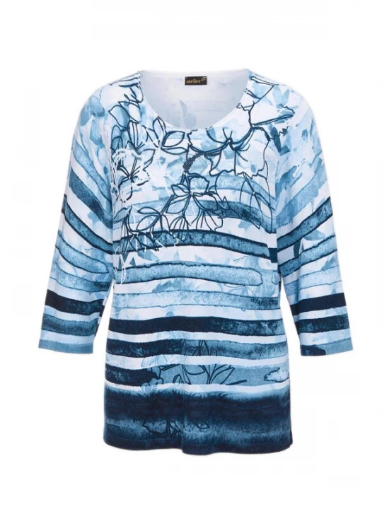 Foto van product Goldner Trui blauw / wit