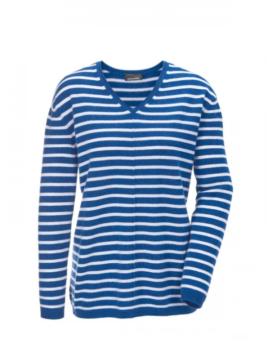 Foto van product Goldner Trui donkerblauw / wit