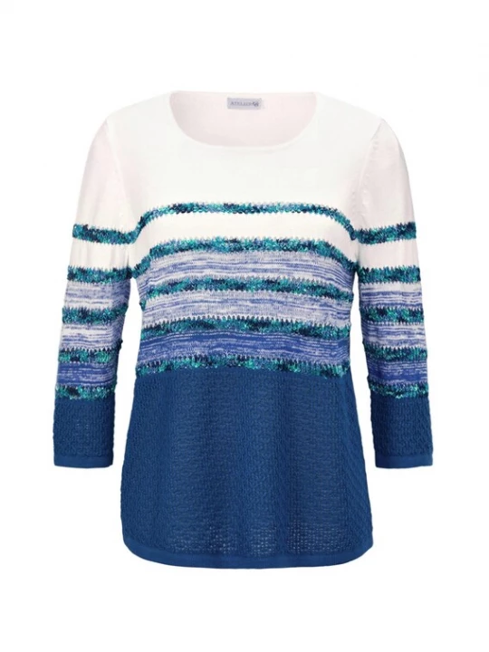 Foto van product Goldner Trui royal blue / koningsblauw / wit