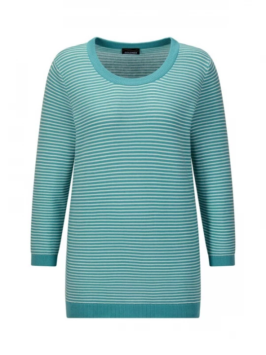 Foto van product Goldner Trui turquoise / wit