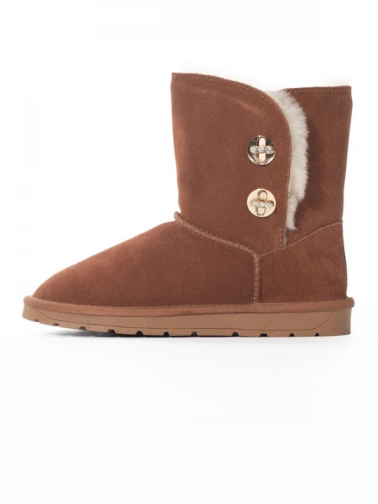 Foto van product Gooce Boots 'Bella' bruin / goud / zwart / wit