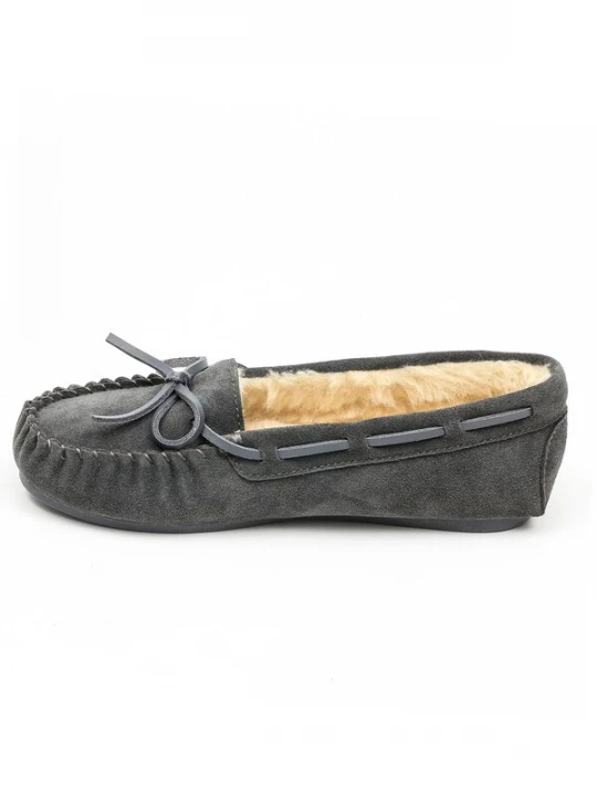 Foto van product Gooce Mocassins 'Cordova' crème / donkergrijs