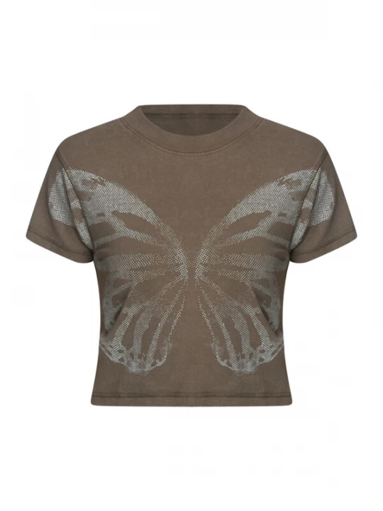 Foto van product Good For Nothing Shirt pastelblauw / bruin gemêleerd