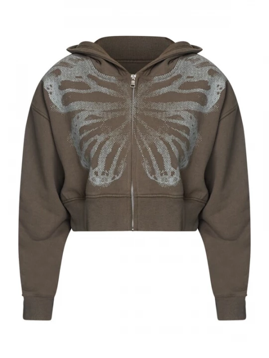 Foto van product Good For Nothing Sweatvest donkerbruin / lichtgrijs