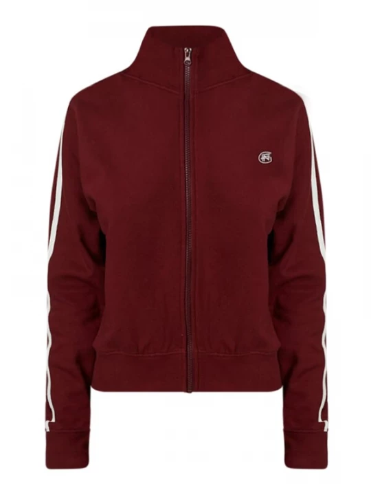 Foto van product Good For Nothing Sweatvest donkerrood / wit