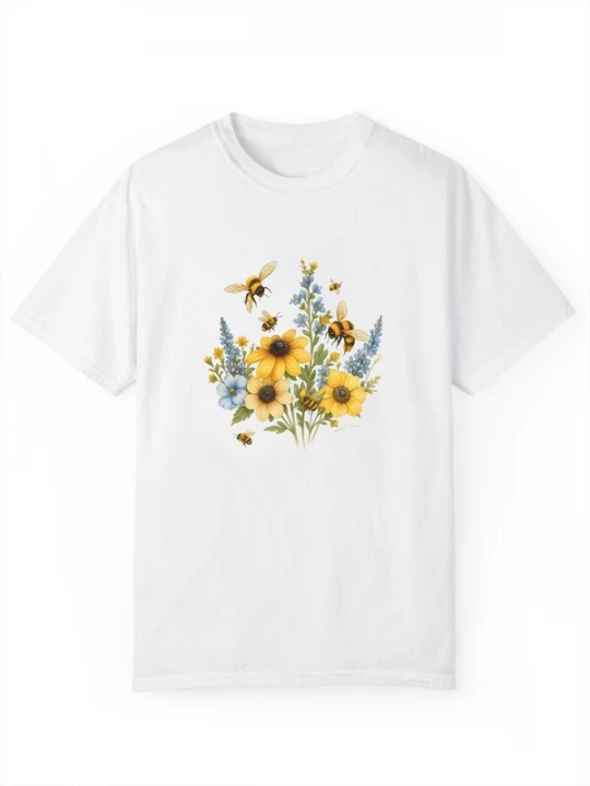 Foto van product GORHEY Oversized shirt 'Women Short Sleeve T-Shirt with Flowers Print Tees' wit