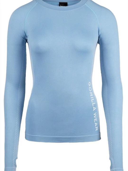 Foto van product Gorilla Wear Functioneel shirt 'Selah Seamless' lichtblauw / wit