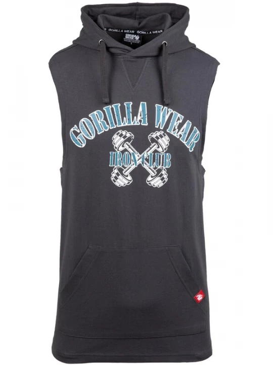 Foto van product Gorilla Wear Shirt 'Chico' smoky blue / cyaan blauw / wit
