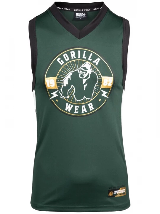 Foto van product Gorilla Wear Shirt 'Orlando' goud / donkergroen / zwart / wit