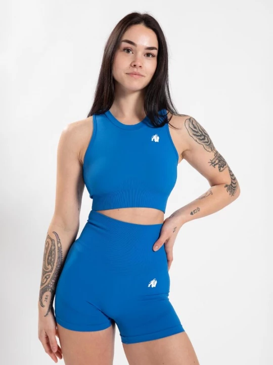 Foto van product Gorilla Wear Top 'Olivia' blauw / wit