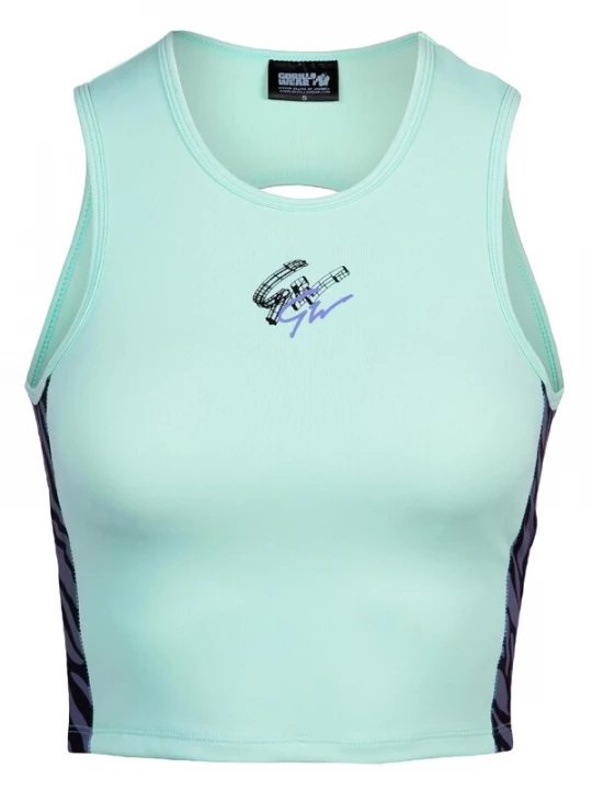 Foto van product Gorilla Wear Top 'Zion' grijs / mintgroen / lila