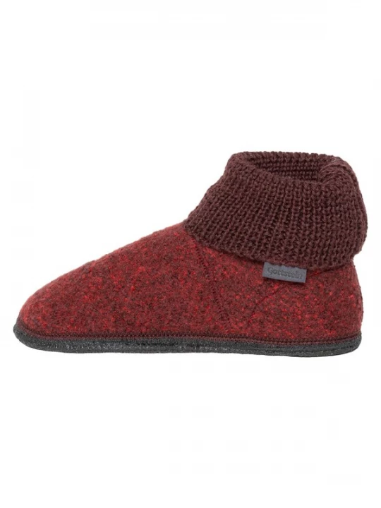 Foto van product Gottstein Huisschoenen 'Wool Venture High' donkerrood
