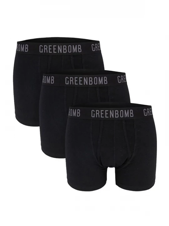Foto van product GREENBOMB Boxershorts grijs / zwart
