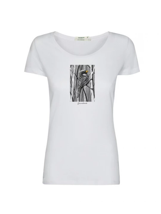 Foto van product GREENBOMB Shirt 'Animal Sparrow Grass' zwart / wit