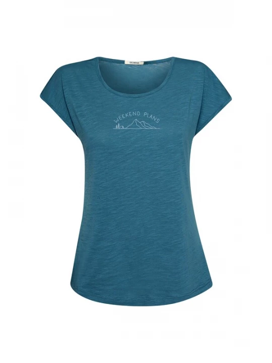Foto van product GREENBOMB Shirt 'Cool Weekend Plans' cyaan blauw