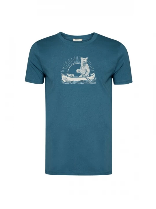 Foto van product GREENBOMB Shirt 'Guide Bear Canoe' lichtblauw