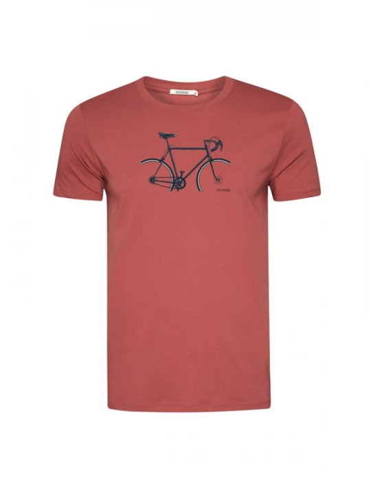 Foto van product GREENBOMB Shirt 'Guide Bike Crop' karmijnrood