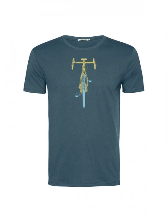Foto van product GREENBOMB Shirt 'Guide Bike Front Stamp' marine