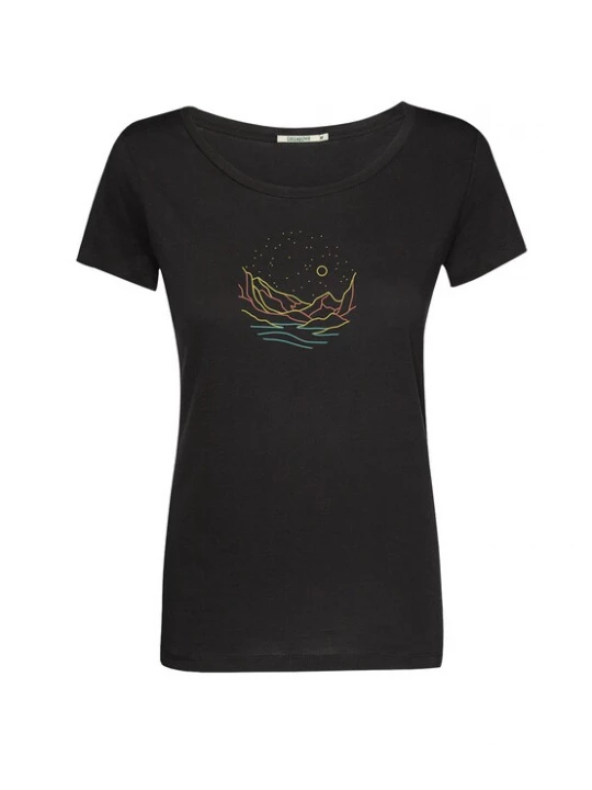 Foto van product GREENBOMB Shirt 'Nature Mountain Stars' blauw / geel / pink / zwart