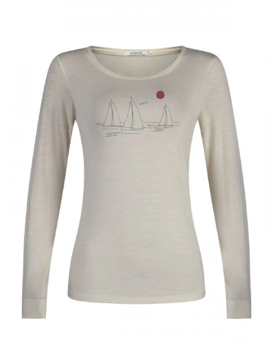 Foto van product GREENBOMB Shirt 'Nature Upwind' offwhite