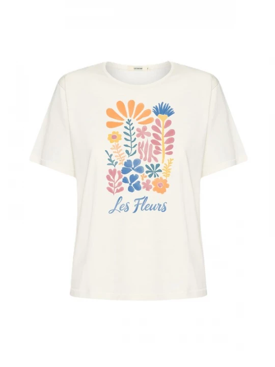 Foto van product GREENBOMB Shirt 'Nova Les Fleurs' beige