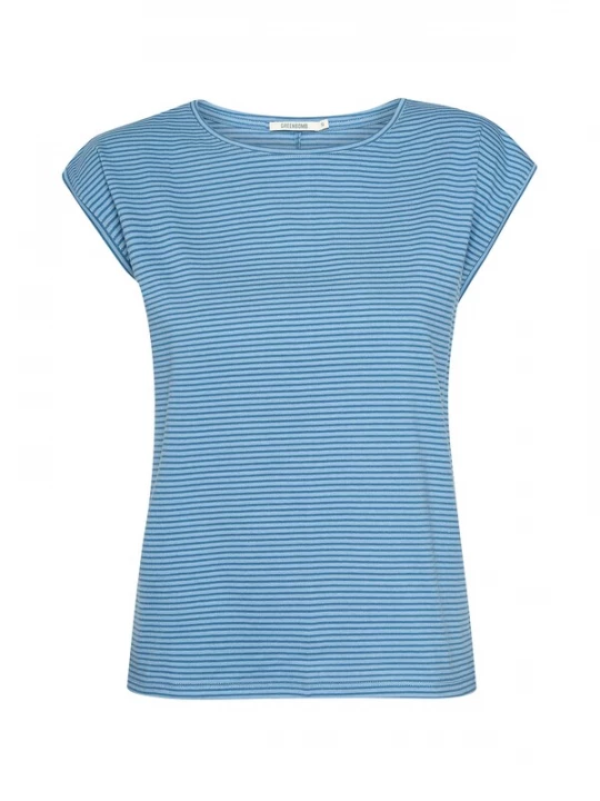 Foto van product GREENBOMB Shirt 'Timid Basic' blauw / zwart