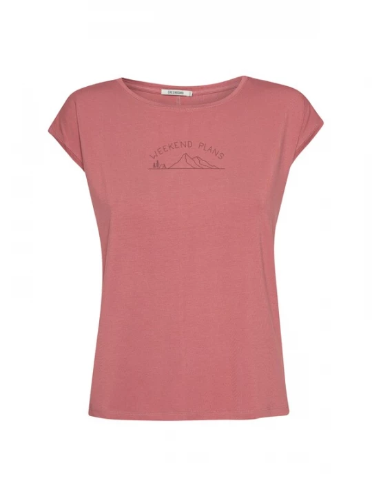 Foto van product GREENBOMB Shirt 'Timid Weekend Plans' oudroze