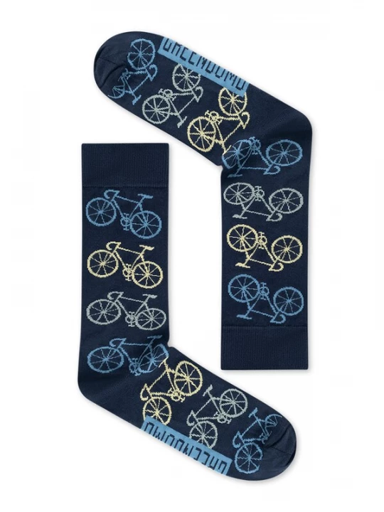 Foto van product GREENBOMB Sokken 'Bike Big 4' blauw / navy / geel