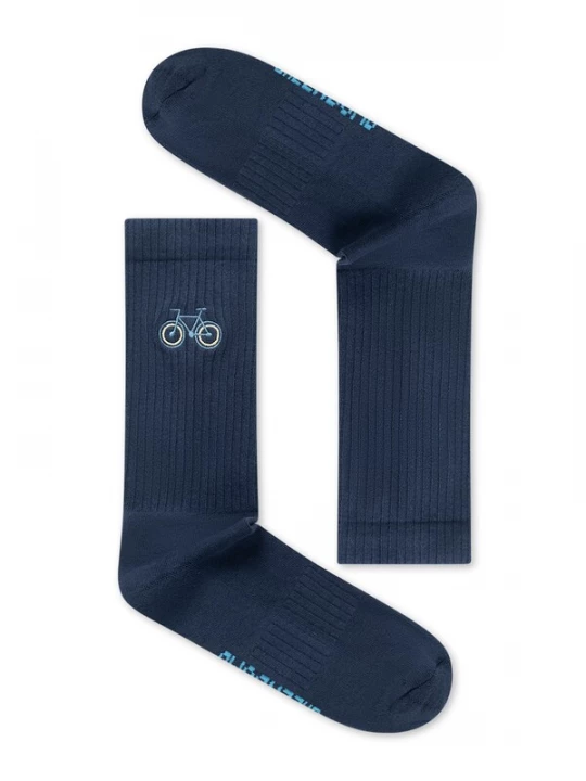 Foto van product GREENBOMB Sokken 'Bike Loop' navy / lichtblauw / geel