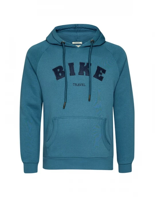 Foto van product GREENBOMB Sweatshirt 'Bike Travel' petrol / zwart