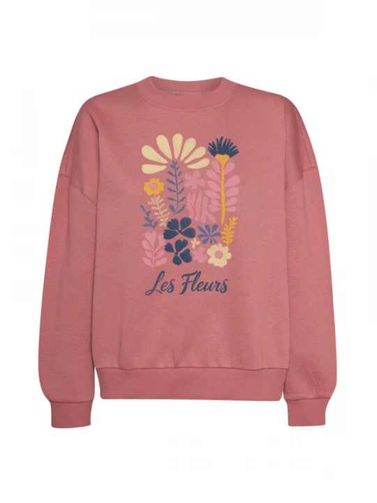 Foto van product GREENBOMB Sweatshirt 'Les Fleurs' navy / geel / oranje / oudroze