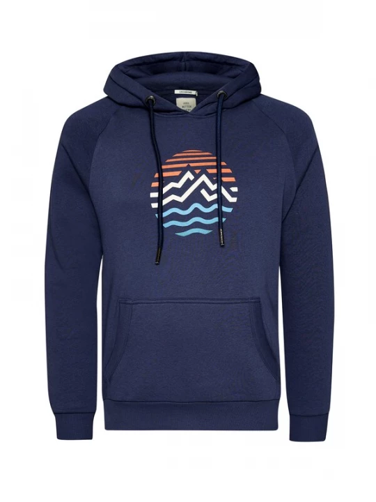 Foto van product GREENBOMB Sweatshirt 'Trek Mountain Stripes' navy
