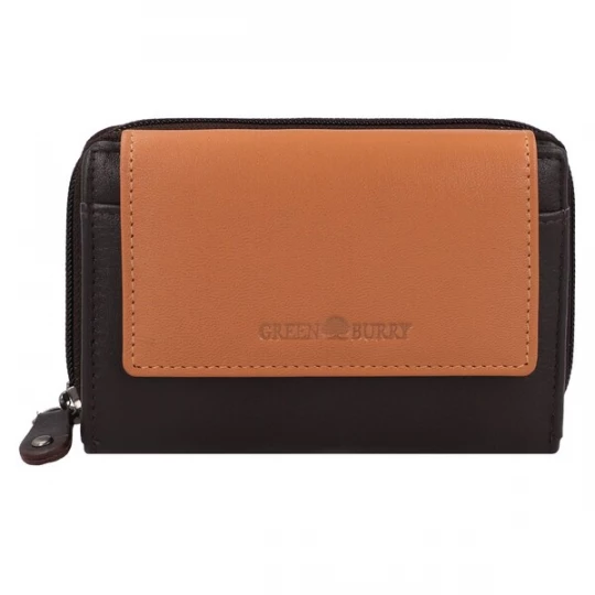 Foto van product GREENBURRY Portemonnee 'Nappa' cognac / donkerbruin