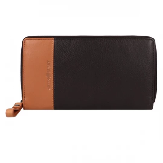 Foto van product GREENBURRY Portemonnee 'Nappa' cognac / donkerbruin