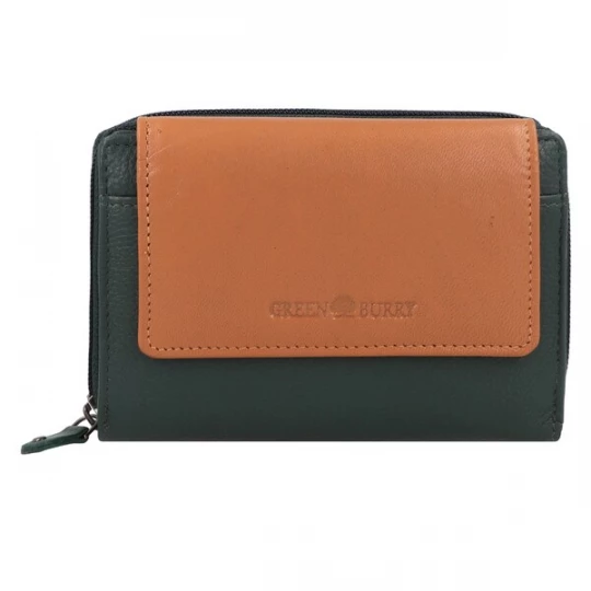 Foto van product GREENBURRY Portemonnee 'Nappa' cognac / groen
