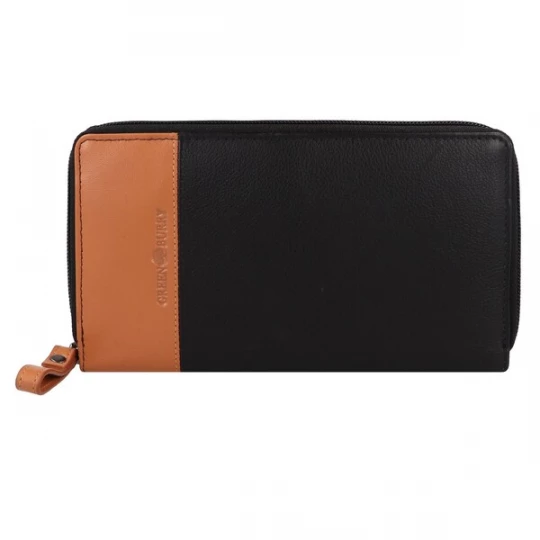Foto van product GREENBURRY Portemonnee 'Nappa' cognac / zwart