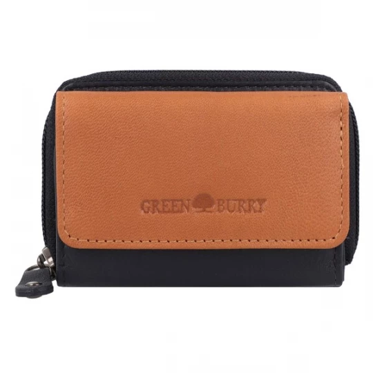 Foto van product GREENBURRY Portemonnee 'Nappa' marine / cognac