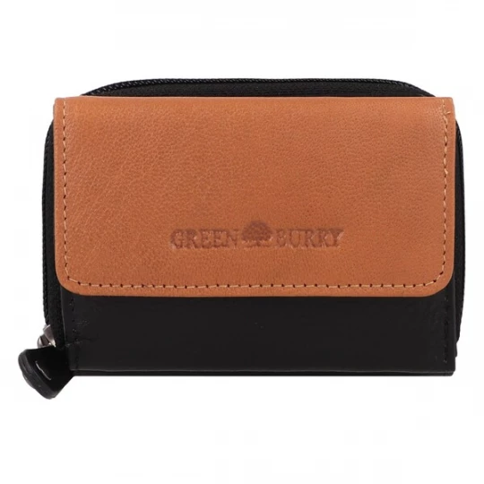 Foto van product GREENBURRY Portemonnee 'Nappa' sepia / zwart