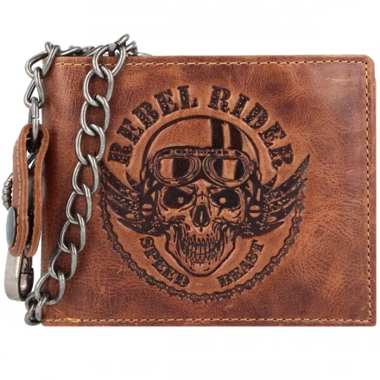 Foto van product GREENBURRY Portemonnee 'Rebel Rider Biker' bruin / zwart